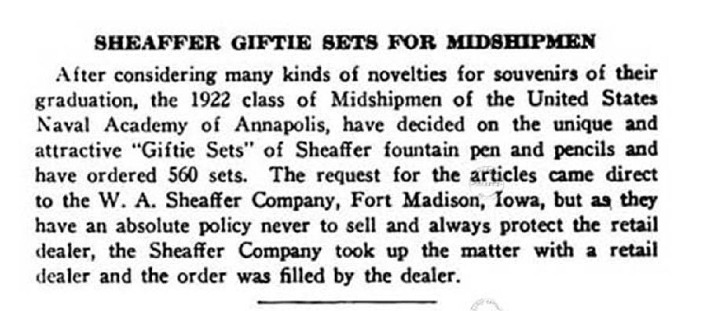 1922 05 10 Protecting retail dealer Moder Stationer