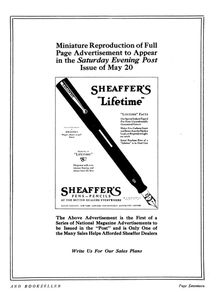 1922 05 20 aviso de SEP ad en Modern stationer