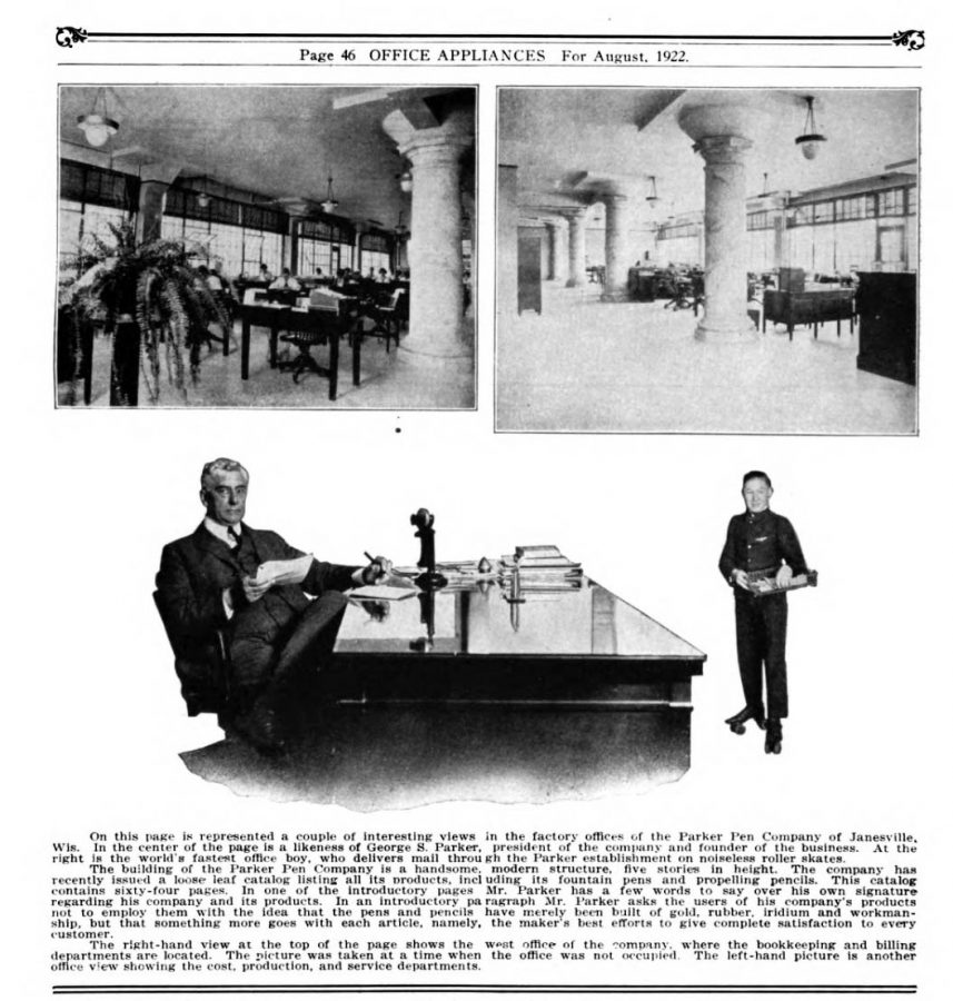1922 08 00 Parker´s factory Office Appliances