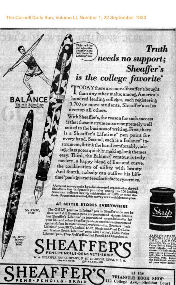 1930 09 22 Cornell Daily Sun
