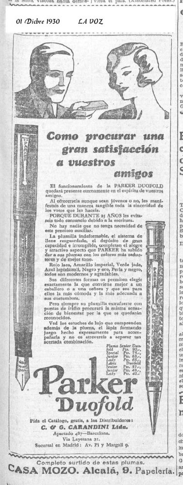 1930 12 01 Spanish ad with prices
