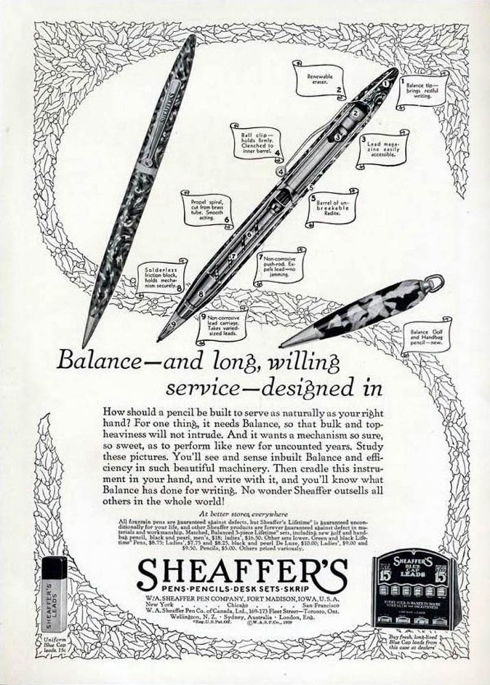 1930 SHEAFFER AD4