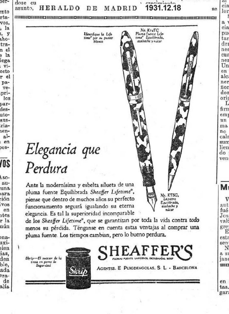 1931 12 18 Spanish ad heraldo de madrid