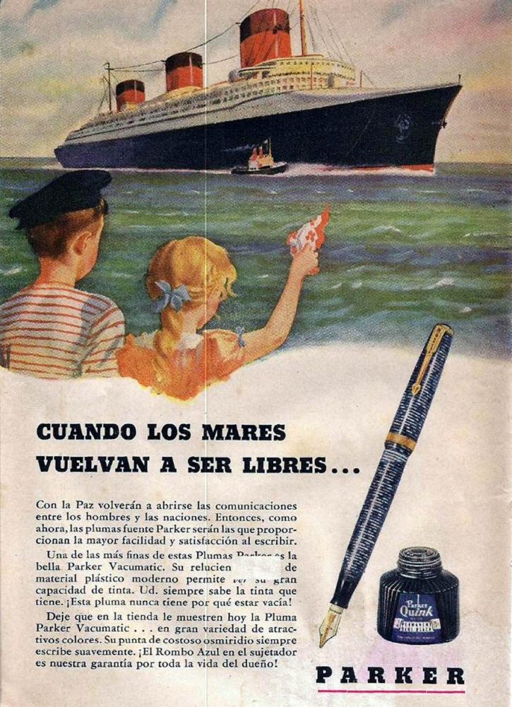 1944 vacumatic anuncio en español