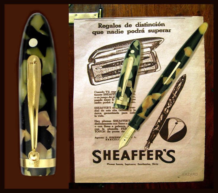 Sheaffer´S Balance K85TC trimmed clip and cap band with solid gold 14 k.